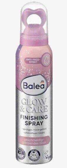 Balea Finishing aerosols matiem Glow &Care, ar barojošu camelina eļļu, anti-frizz effektu, 150 ml